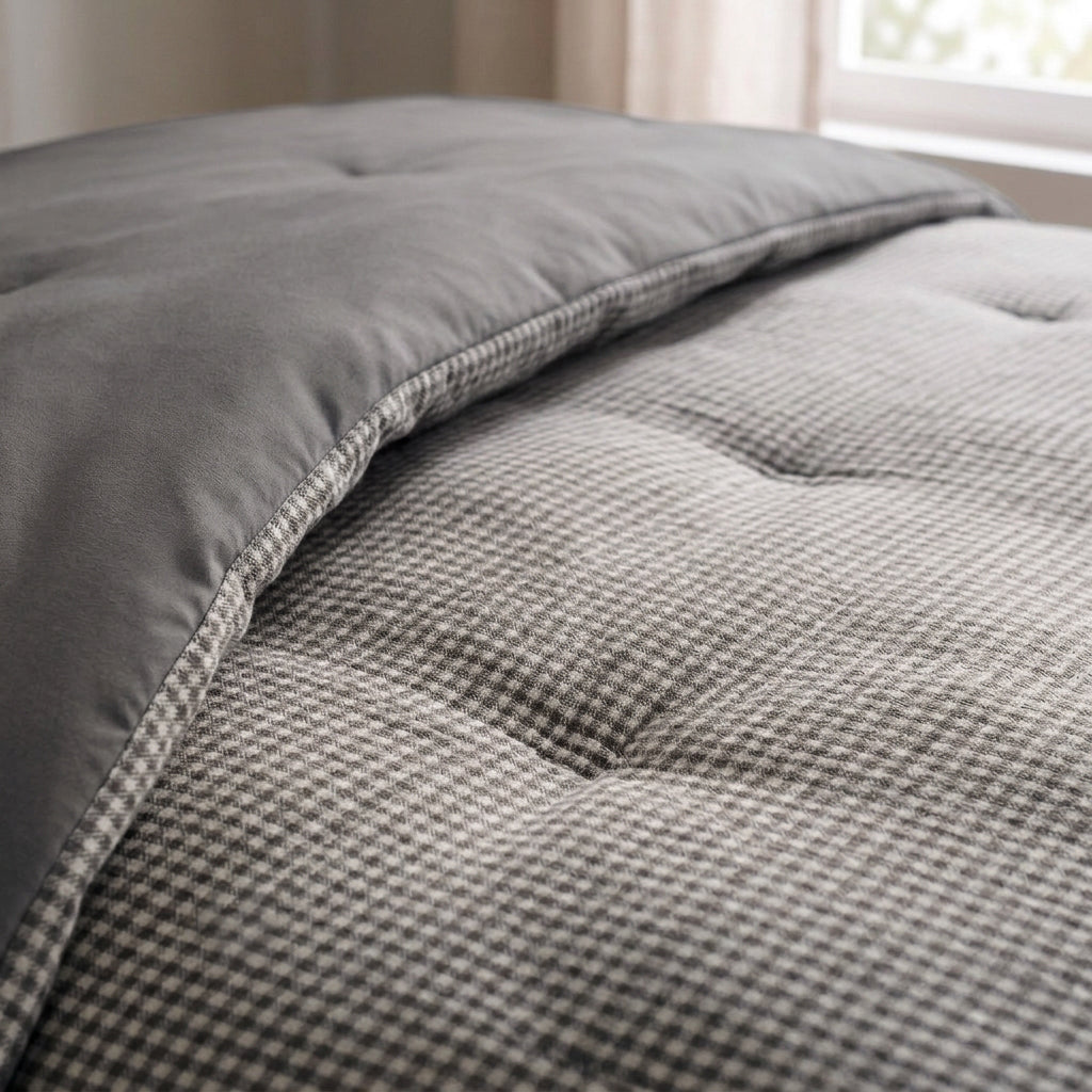 Zelesta Special Waffle Percal Duvet - Anthracite Mix