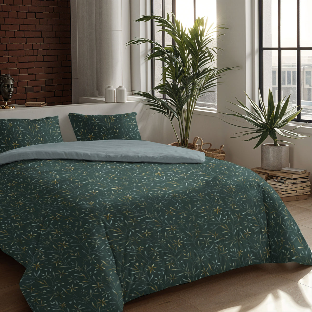 Zelesta Comfort Design Seamless Duvet - Delicate Floral Green