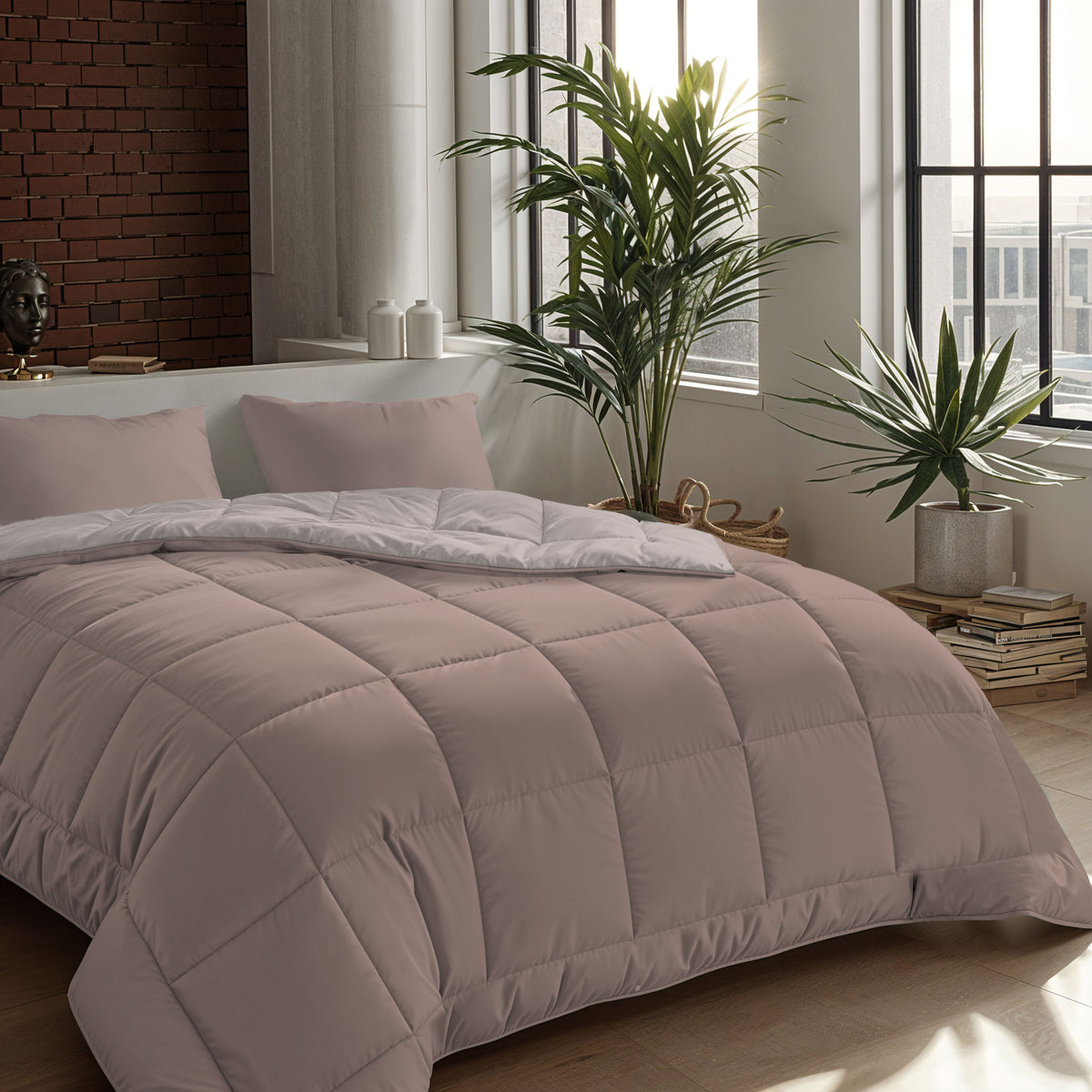 Zelesta Comfort Duo Couette 4 Saisons - Rose & Rose Clair