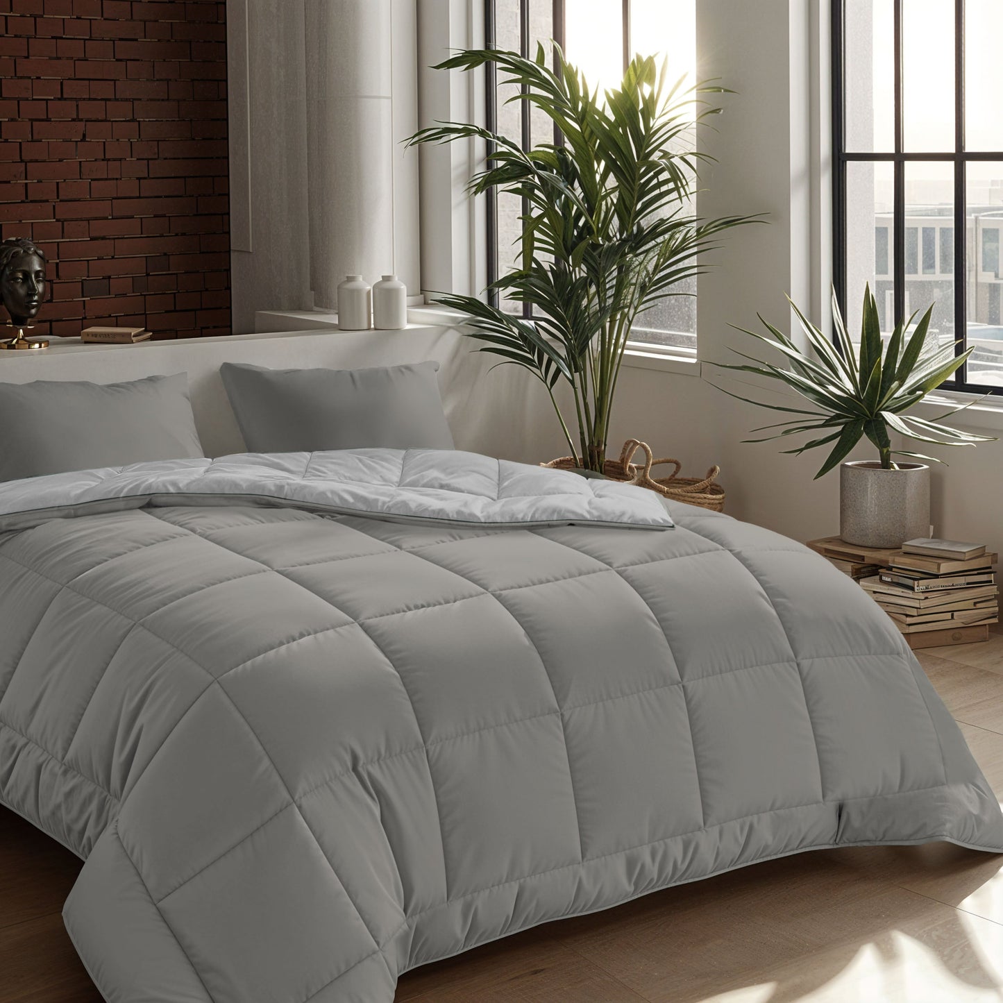 Duvet Zelesta Comfort Duo - Gris et Gris Doux