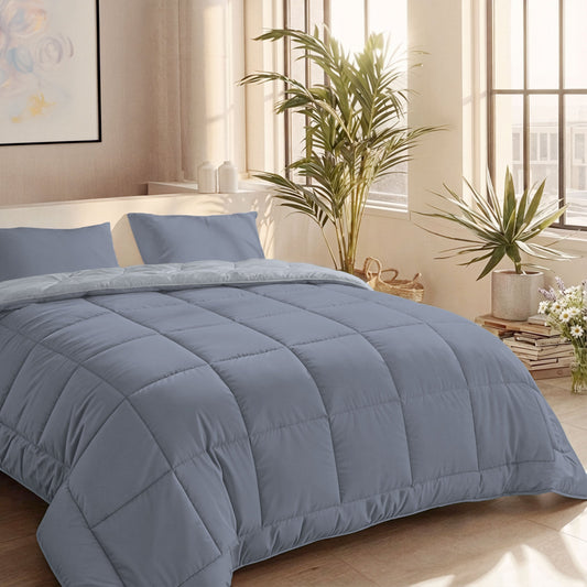 Couette d'été Zelesta Comfort Duo - Bleu Glacé & Bleu Doux