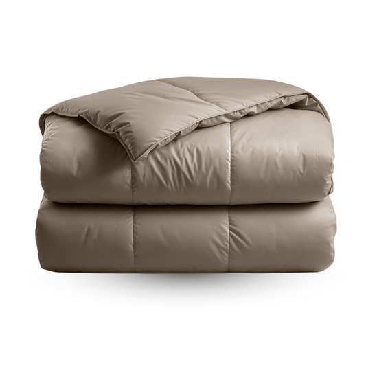 Couette Zelesta Deluxe Uni Satin Coton - Brun Noix