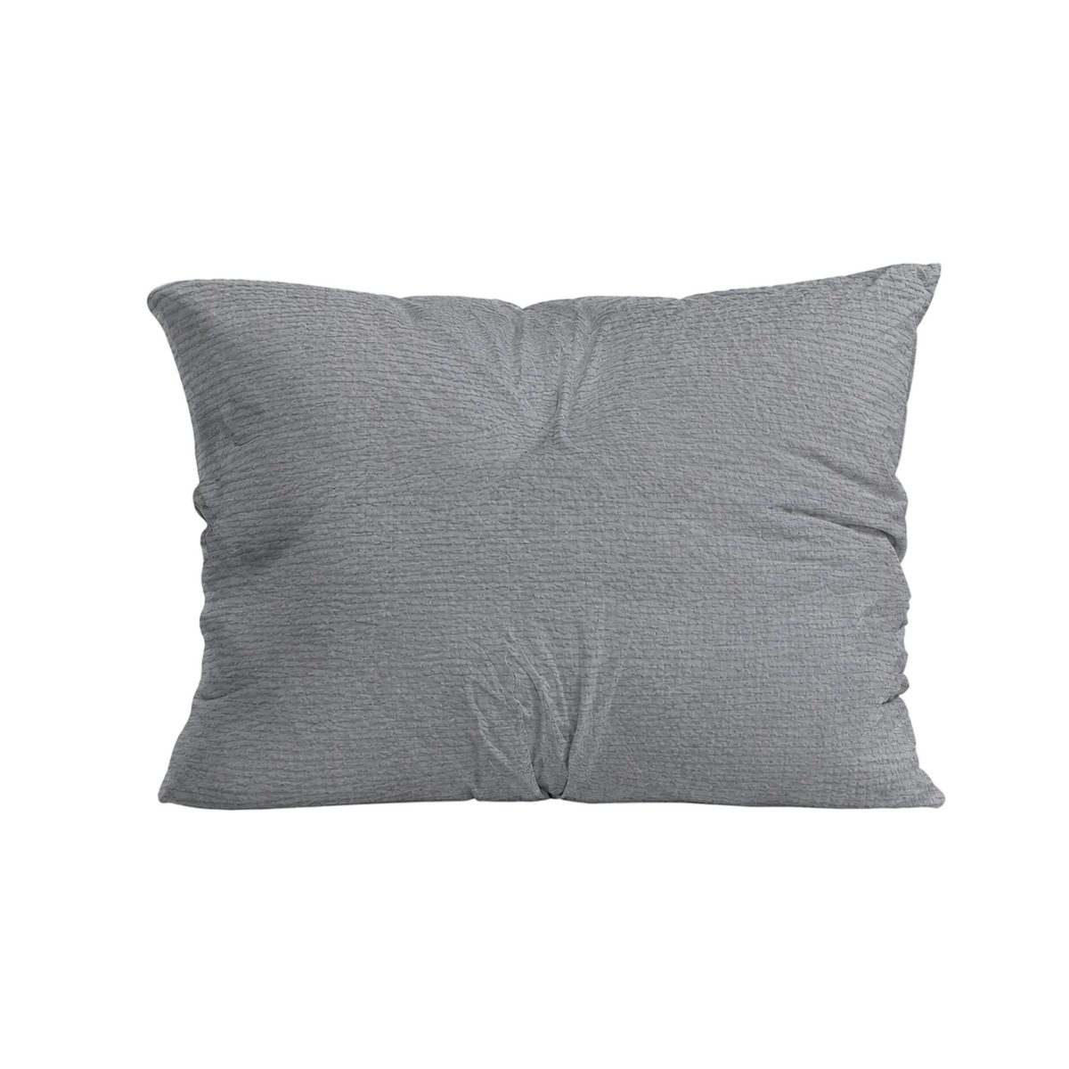 Zelesta Comfort Structure Seersucker Kissenbezug-Set, 2 Stück – Grau