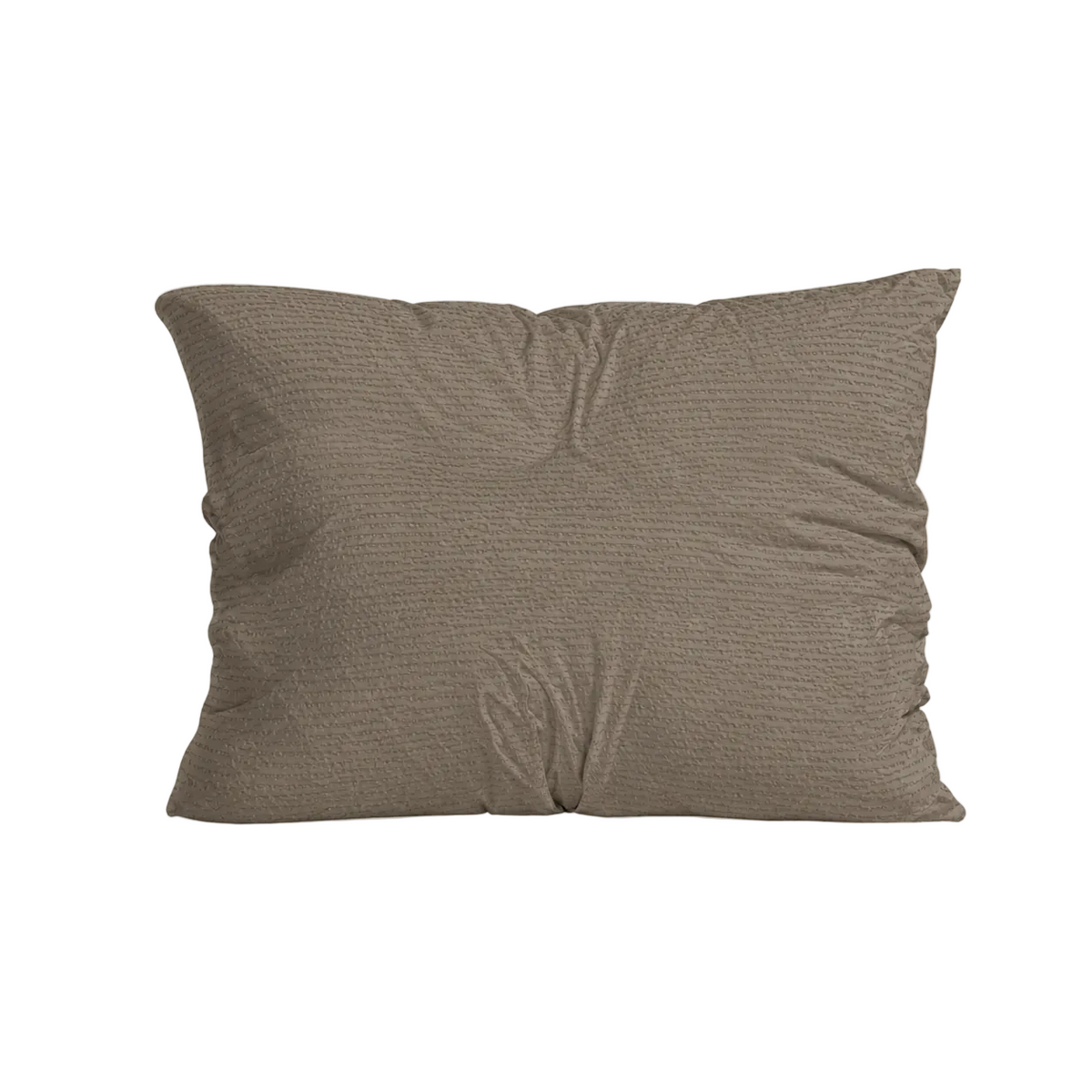 Zelesta Comfort Structure Seersucker Taies d'oreiller Lot de 2 - Taupe