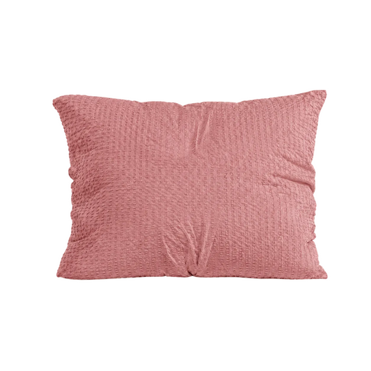 Zelesta Comfort Structure Seersucker Kissenbezug-Set, 2 Stück – Rosa
