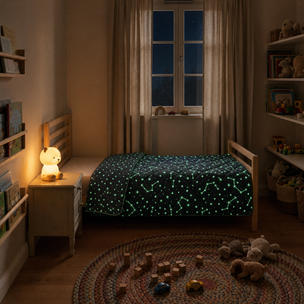 Zelesta Comfort Glow in the Dark Bettdecke - Unter den Sternen