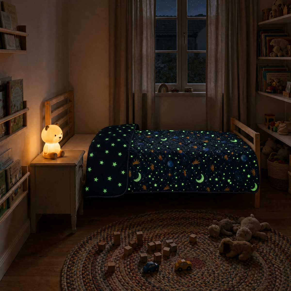 Zelesta Comfort Glow in the Dark Duvet - Space Journey