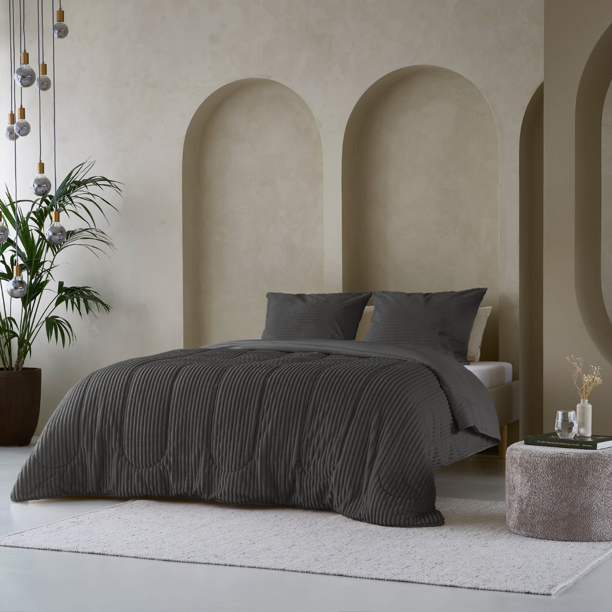 Couette Zelesta Special Teddy Groove - Anthracite