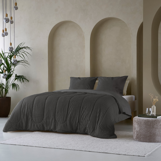 Couette Zelesta Special Teddy Groove - Anthracite