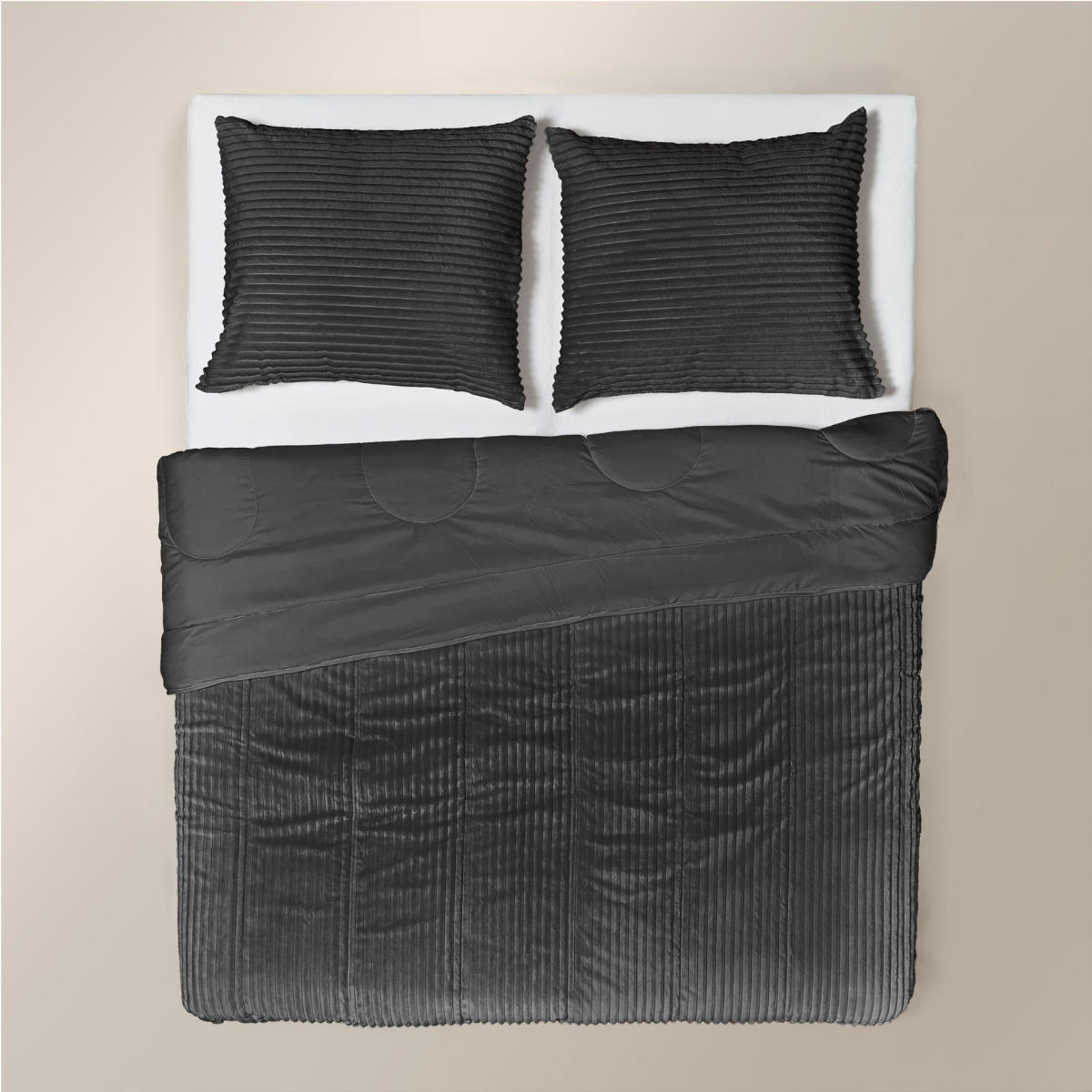 Couette Zelesta Special Teddy Groove - Anthracite