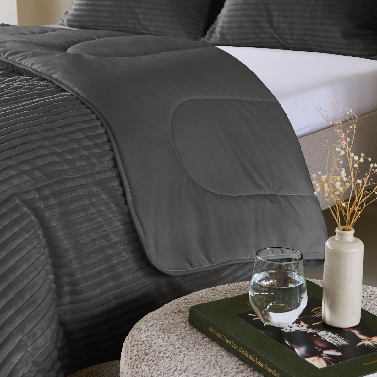 Couette Zelesta Special Teddy Groove - Anthracite