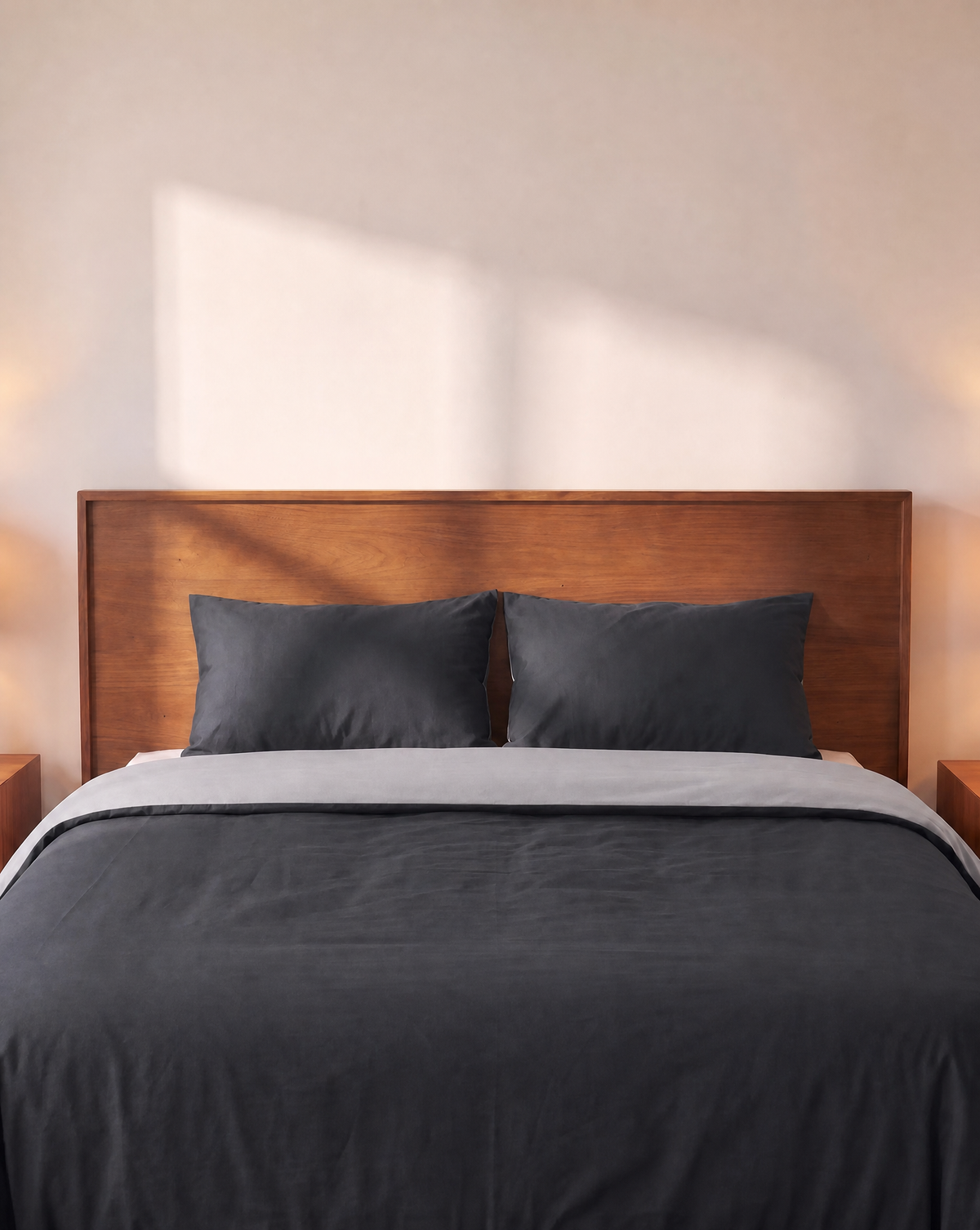 Zelesta Comfort Duo Nahtlose Bettdecke - Grau & Anthrazit