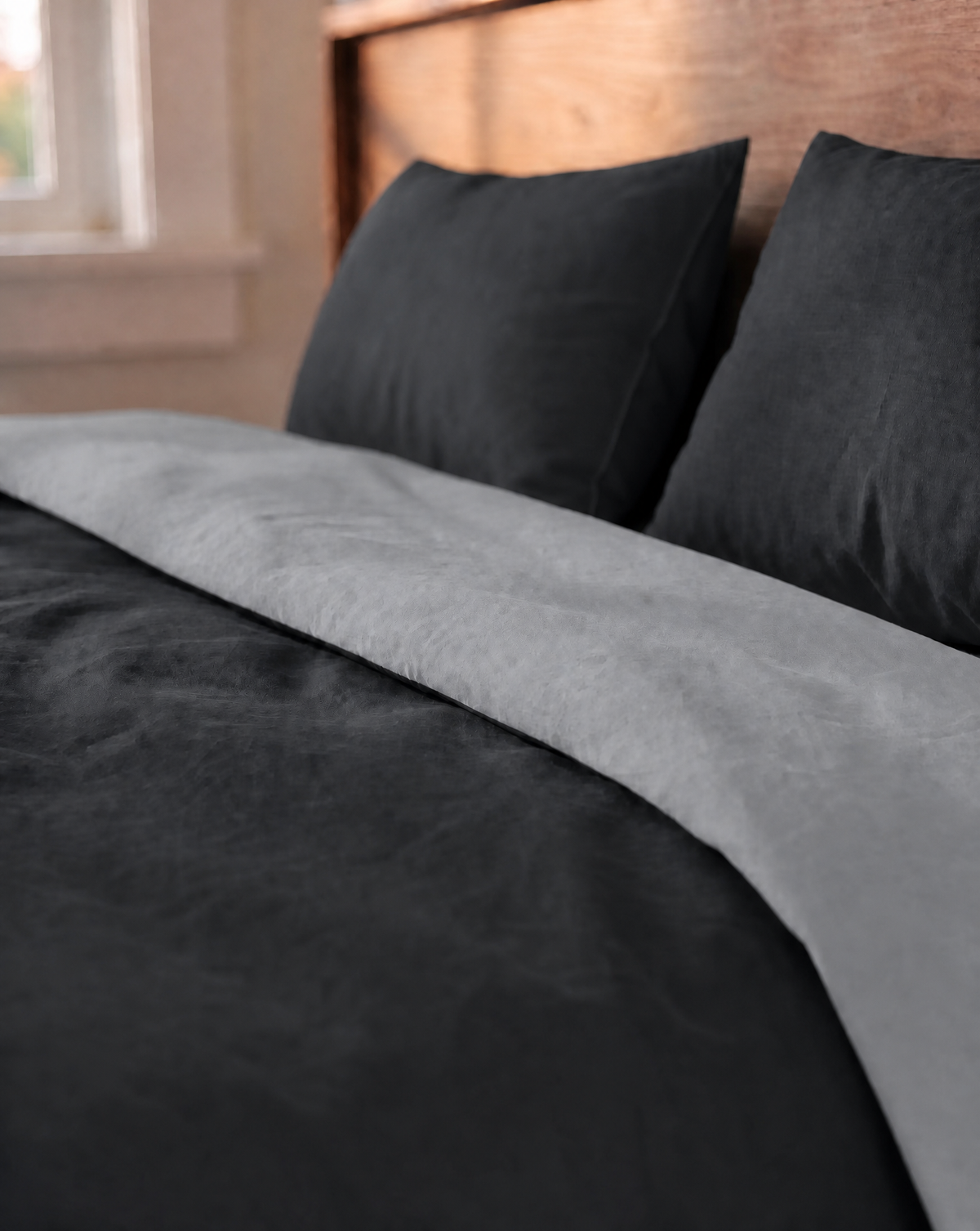 Zelesta Comfort Duo Nahtlose Bettdecke - Grau & Anthrazit