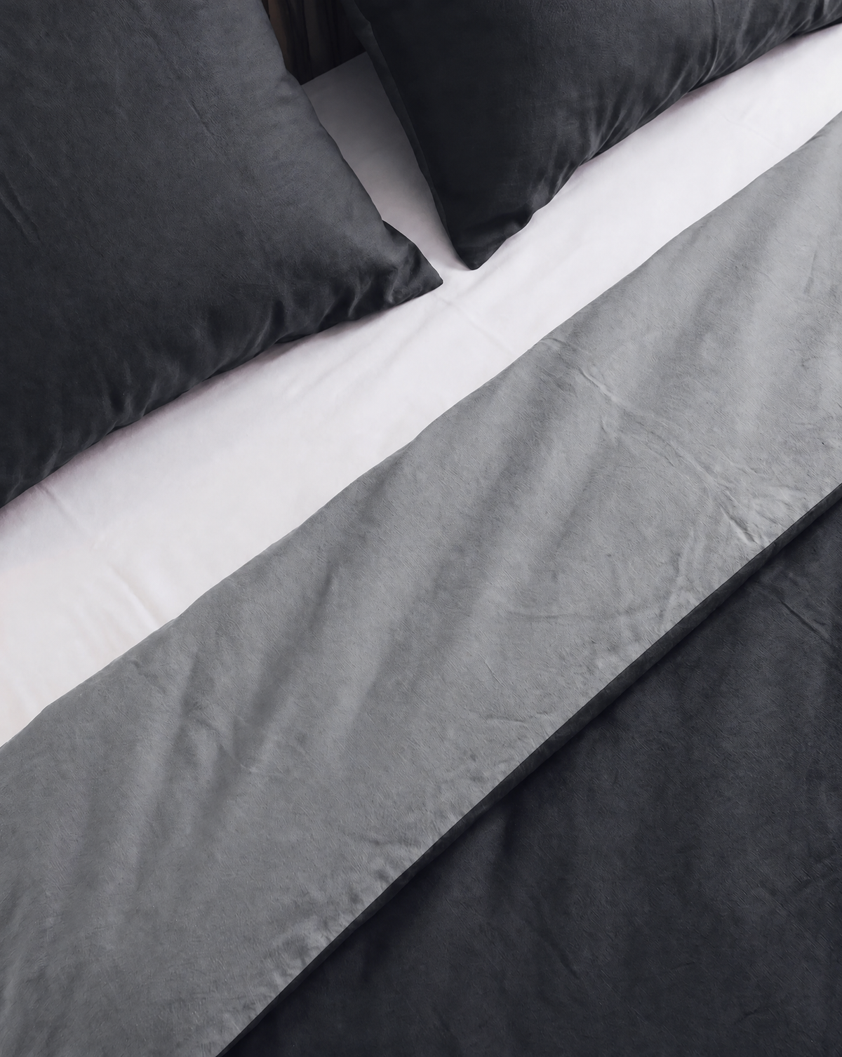 Zelesta Comfort Duo Nahtlose Bettdecke - Grau & Anthrazit
