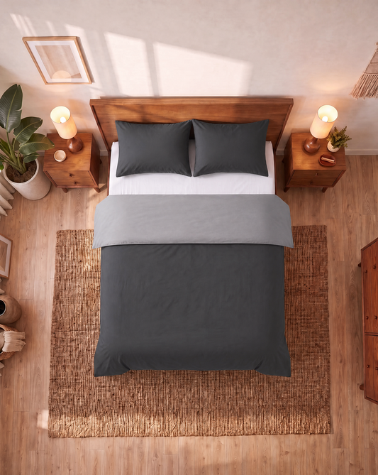 Zelesta Comfort Duo Nahtloser Kissenbezug 2er-Set - Anthrazit