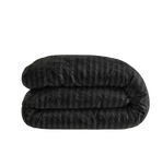 Zelesta Deluxe Hotel Stripe Satin Cotton Couette - Noir