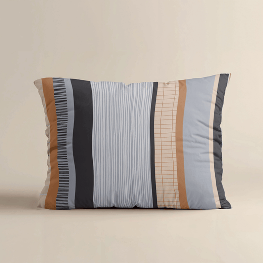 Ensemble de 2 taies d'oreiller Zelesta Comfort Design - Rayures bleues