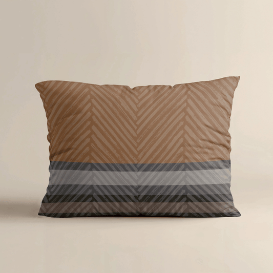Ensemble de 2 taies d'oreiller Zelesta Comfort Design - Rayures marron