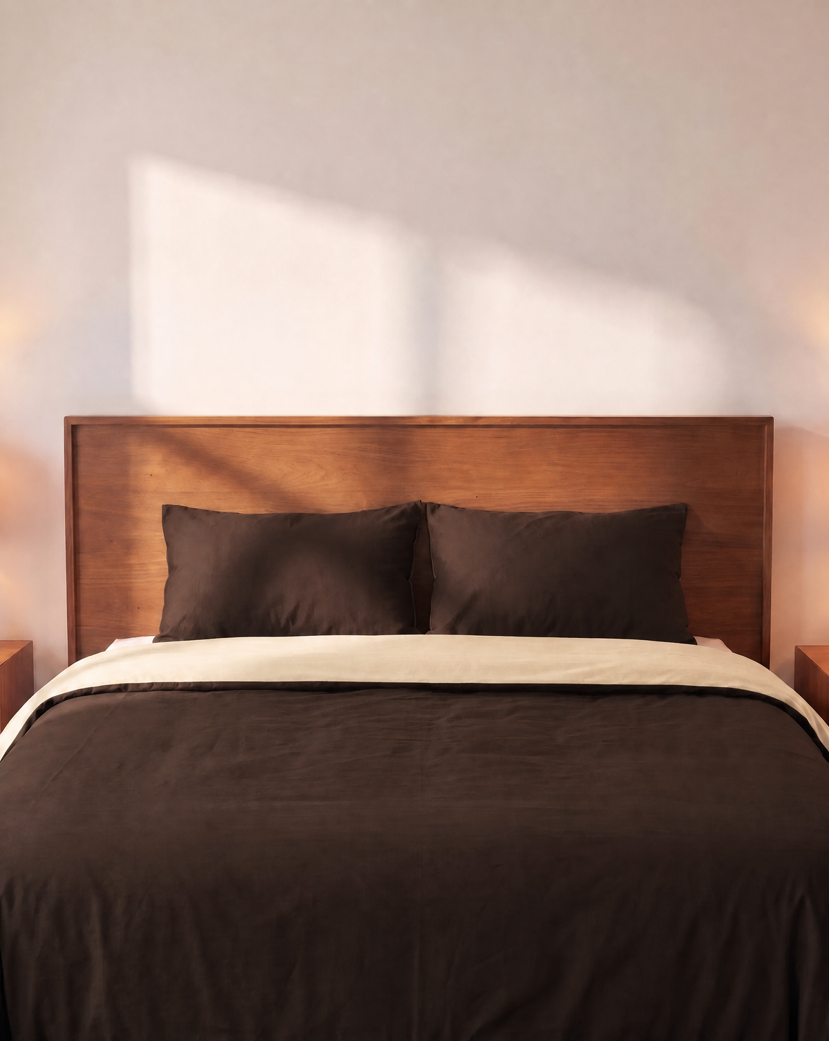 Zelesta Comfort Duo Nahtlose Bettdecke - Taupe & Braun
