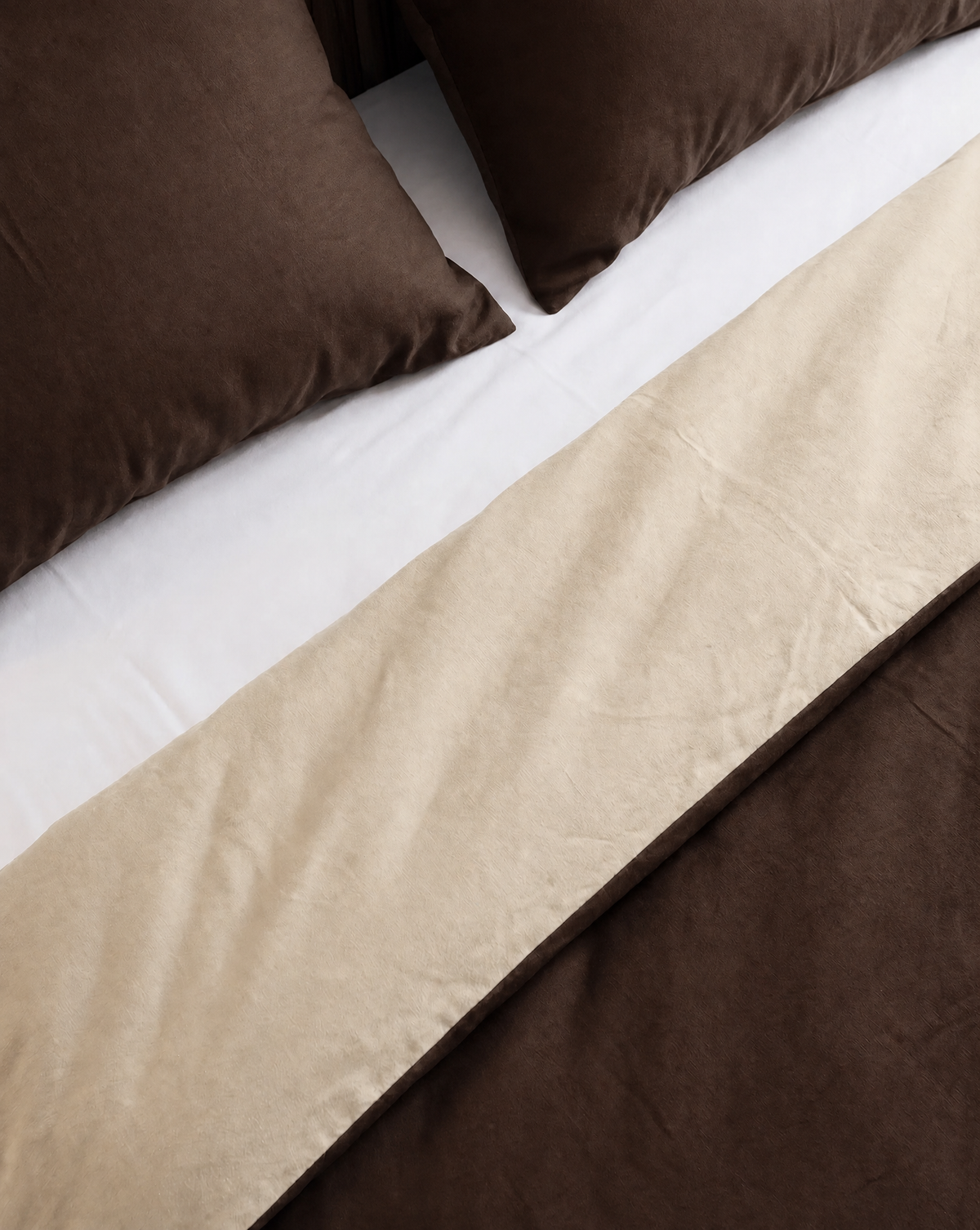 Zelesta Comfort Duo Nahtlose Bettdecke - Taupe & Braun