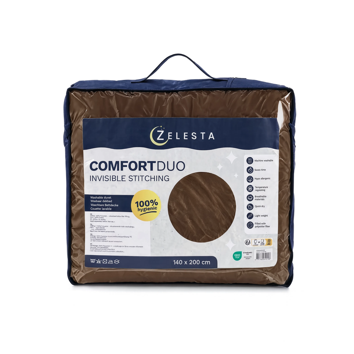 Couette Zelesta Comfort Duo Sans Coutures - Taupe & Marron