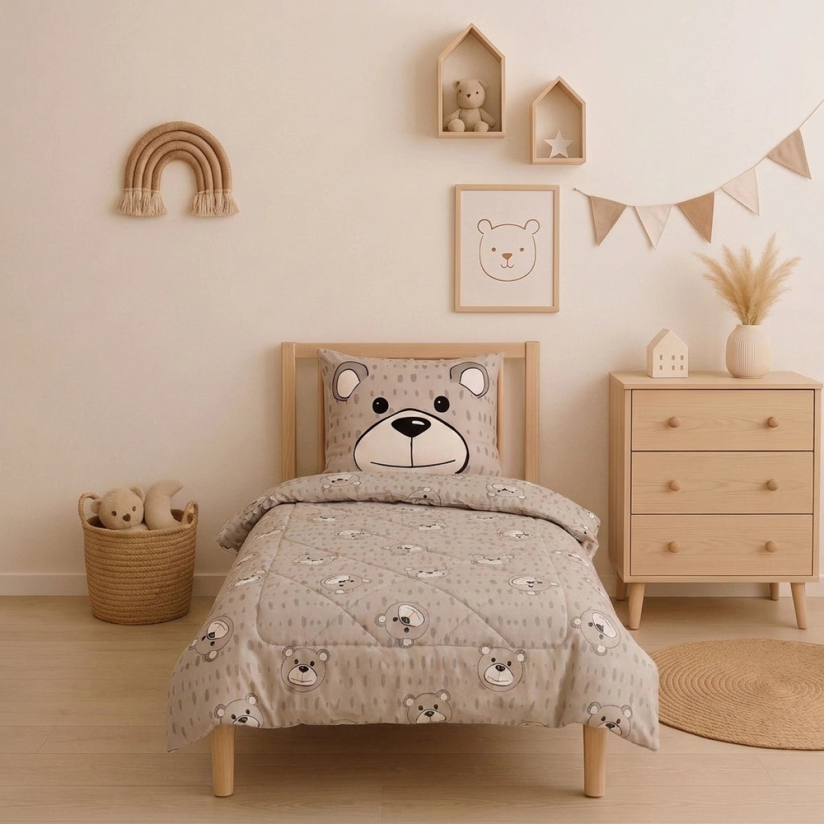Zelesta Comfort Kinderbettdecke - Glücklicher Bär