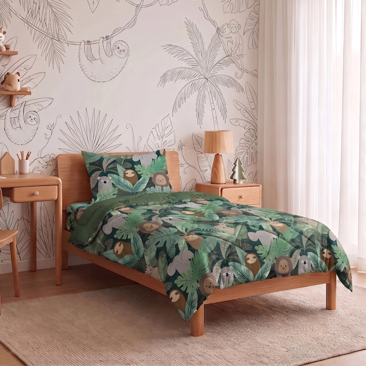 Zelesta Comfort Kids Bettdecke - Dschungel-Fantasie