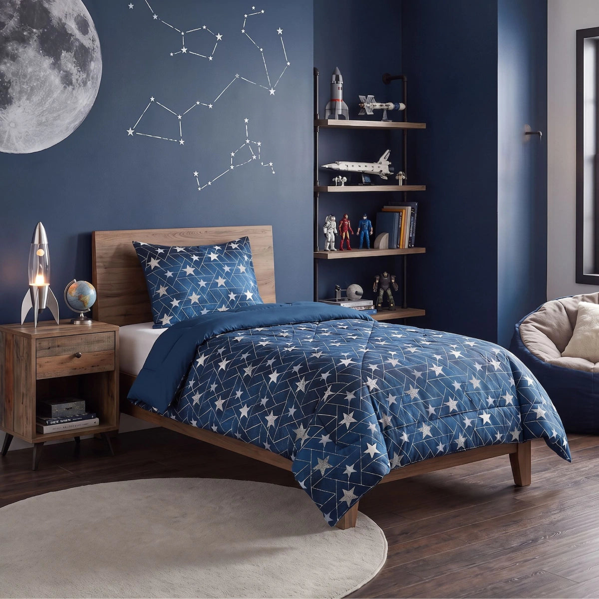 Zelesta Comfort Kids Bettdecke - Silberne Sterne