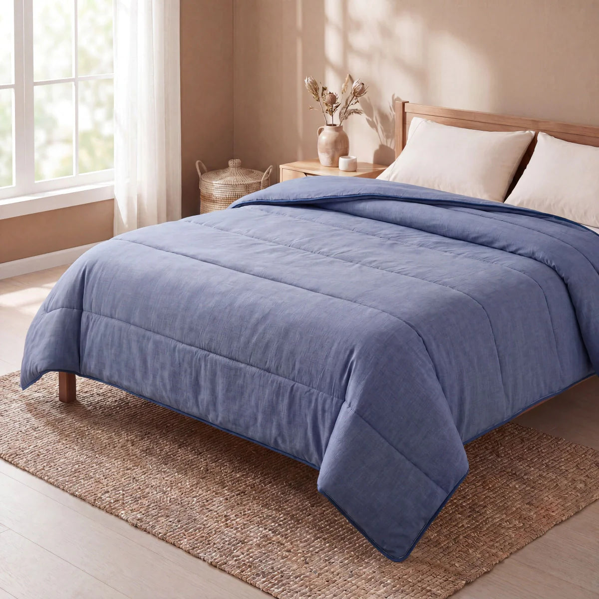 Zelesta Comfort Structure Couette d'Été - Denim