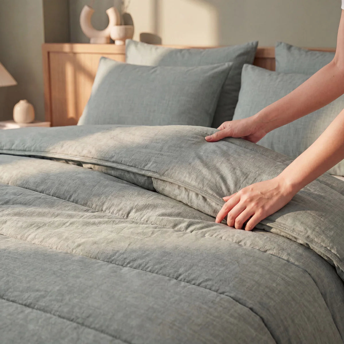 Zelesta Comfort Structure Couette d'Été - Vert