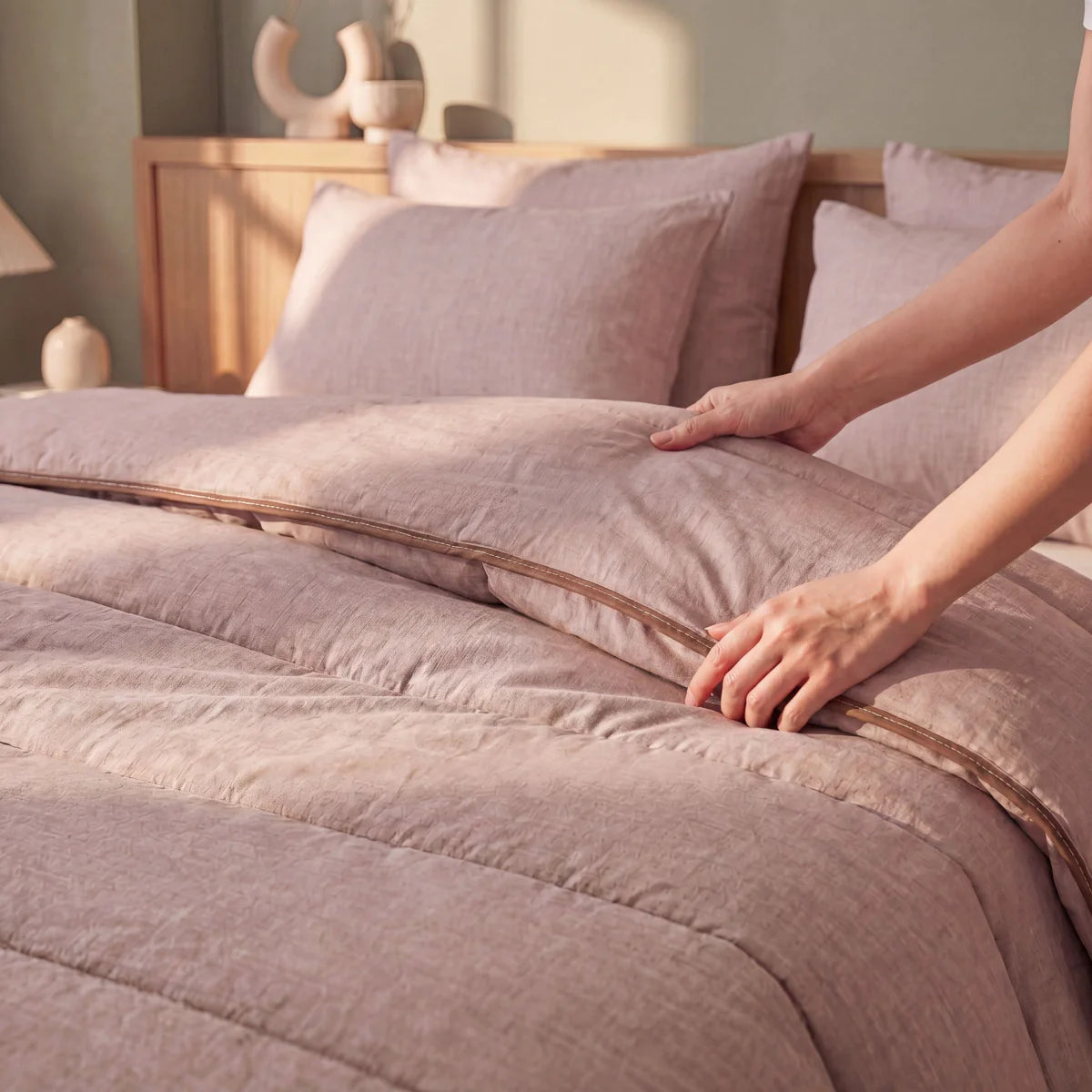 Zelesta Comfort Structure Couette d'Été - Taupe