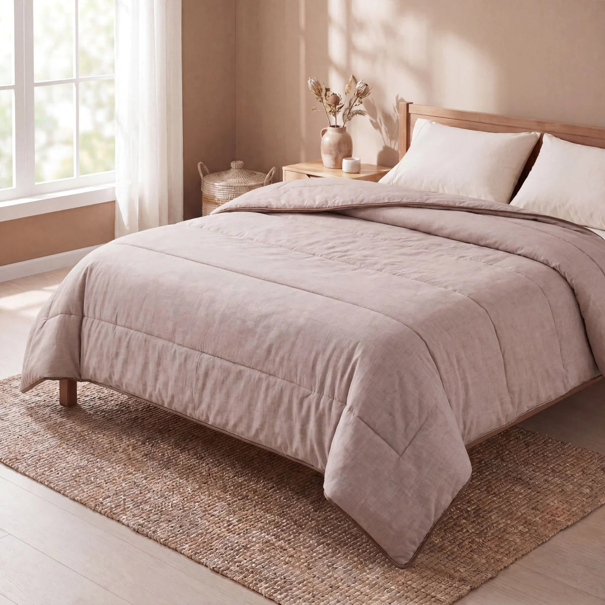 Zelesta Comfort Structure Couette d'Été - Taupe