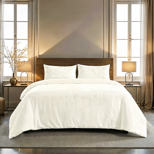Zelesta Pure Uni Nahtlose Bettdecke aus Baumwolle - Cloud Dancer