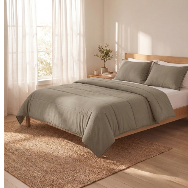 Couette d'été Zelesta Comfort Uni - Taupe naturel