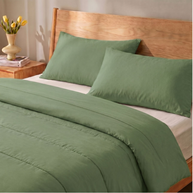 Couette d'été Zelesta Comfort Uni - Vert Sauge