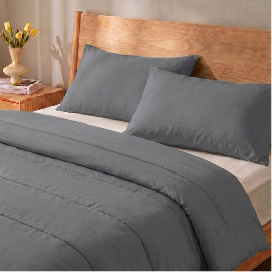 Couette d'été Zelesta Comfort Uni - Gris Pierre