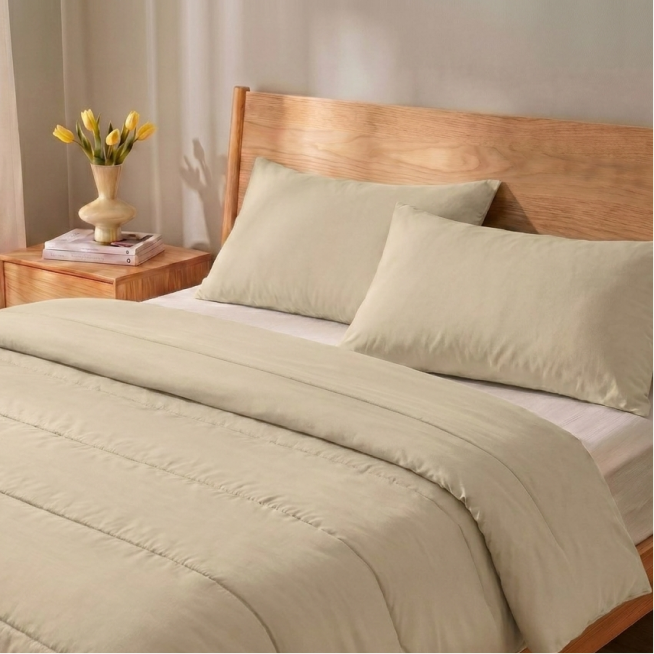 Couette d'été Zelesta Comfort Uni - Sable chaud