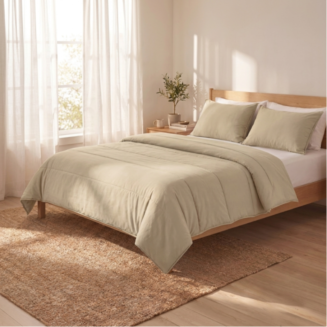 Couette d'été Zelesta Comfort Uni - Sable chaud
