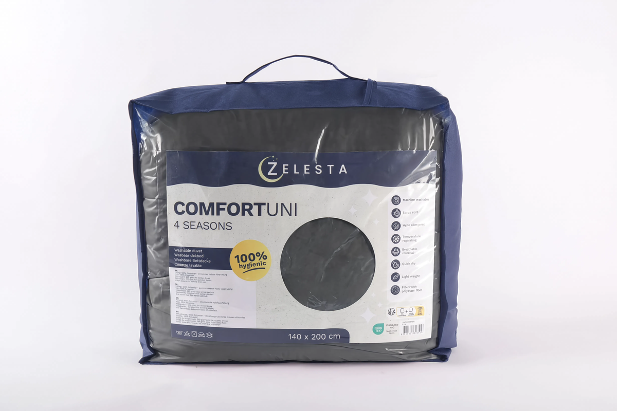 Zelesta Comfort Uni 4-Season Duvet - Anthracite