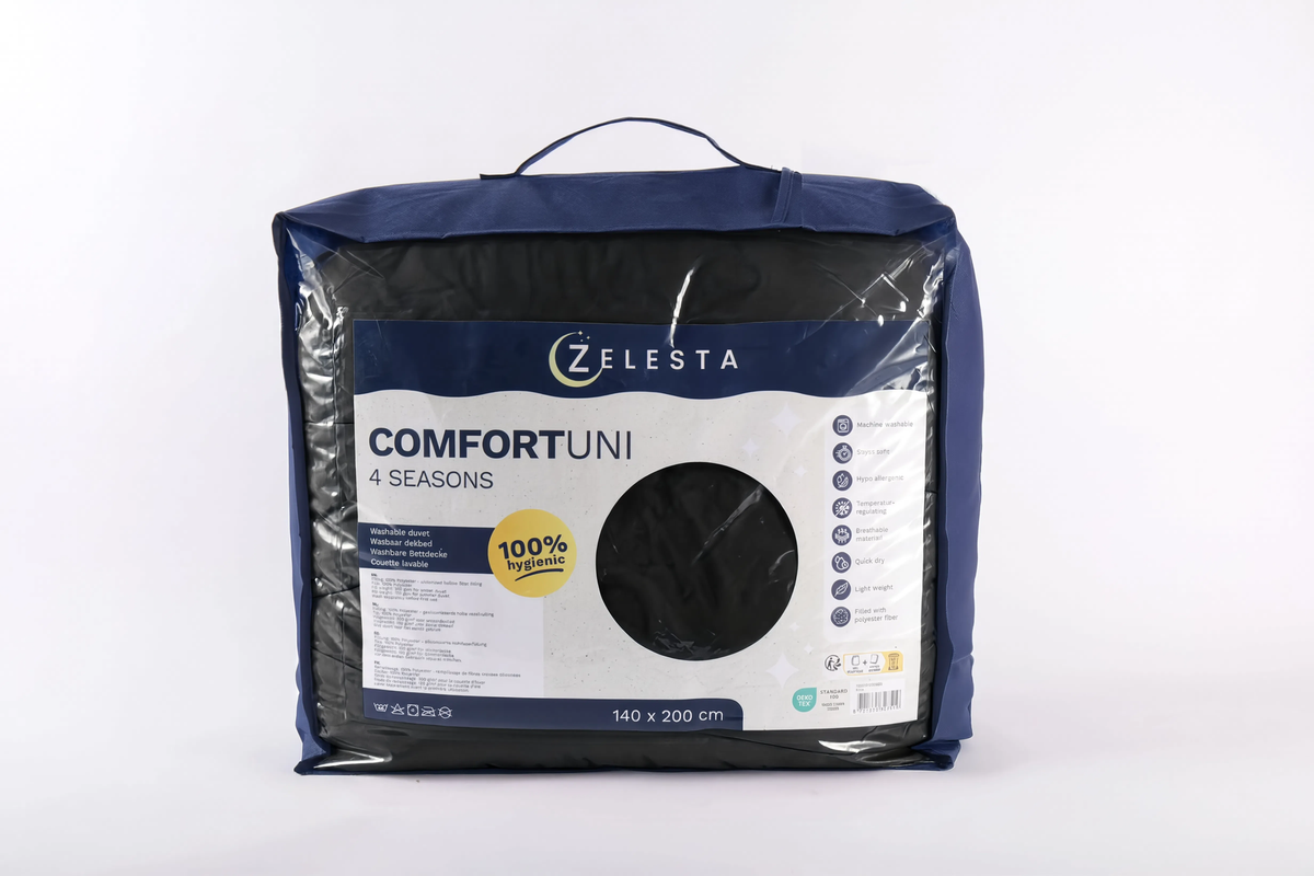 Zelesta Comfort Uni 4-Season Duvet - Black