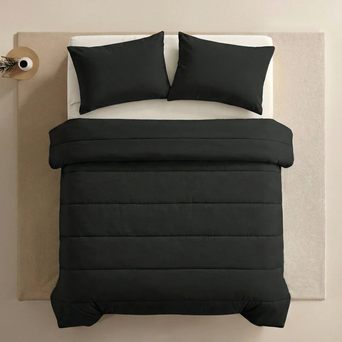 Zelesta Comfort Uni Pillowcases Set Of 2 - Black