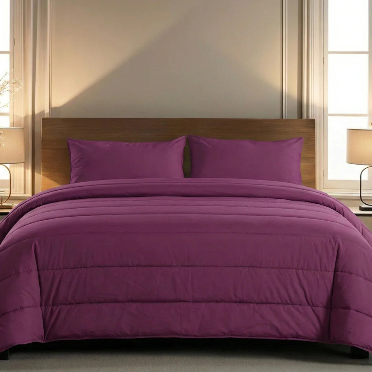Couette Zelesta Comfort Uni - Bordeaux