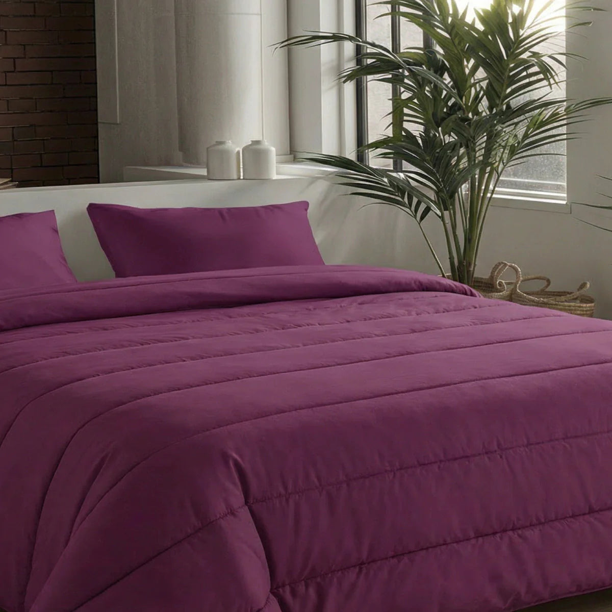 Couette Zelesta Comfort Uni - Bordeaux