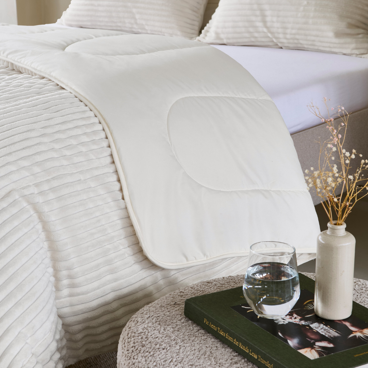 Couette Zelesta Special Teddy Groove - Blanc cassé