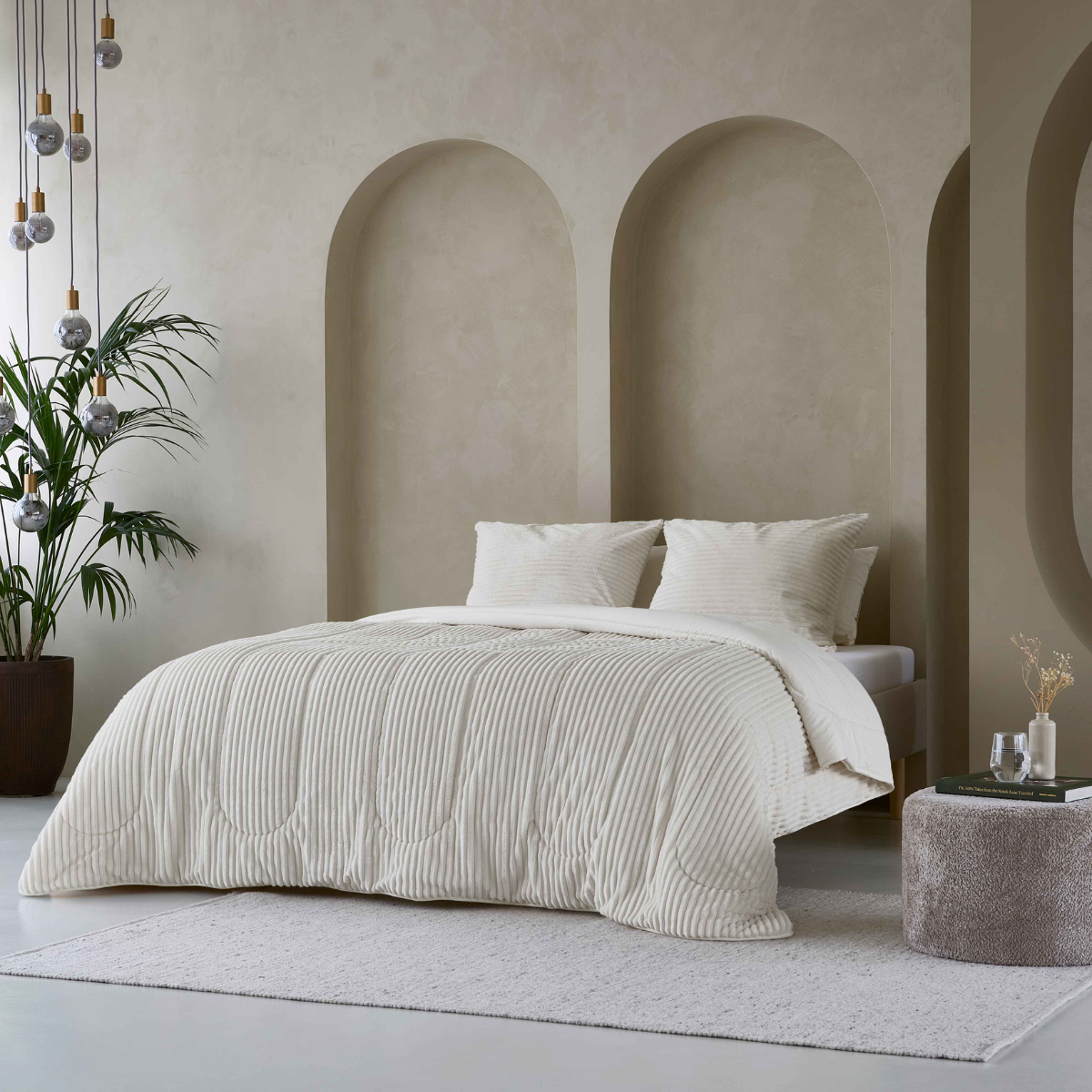 Couette Zelesta Special Teddy Groove - Blanc cassé