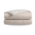 Couette d'été Zelesta Deluxe Duo en coton percale - Soie et crème