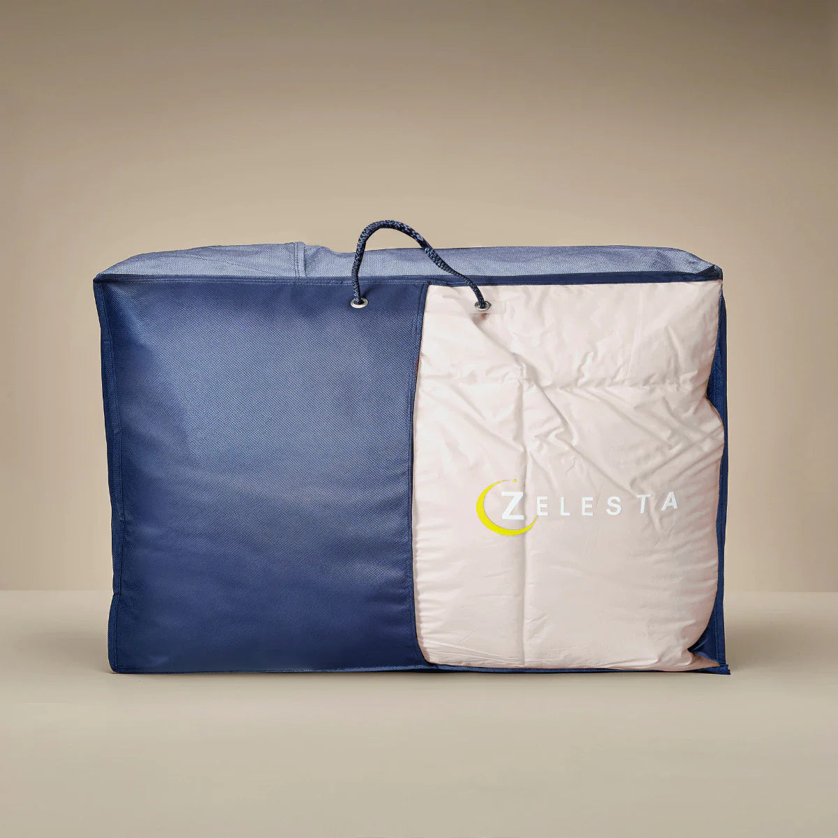 Couette d'été Zelesta Deluxe Duo en coton percale - Soie et crème