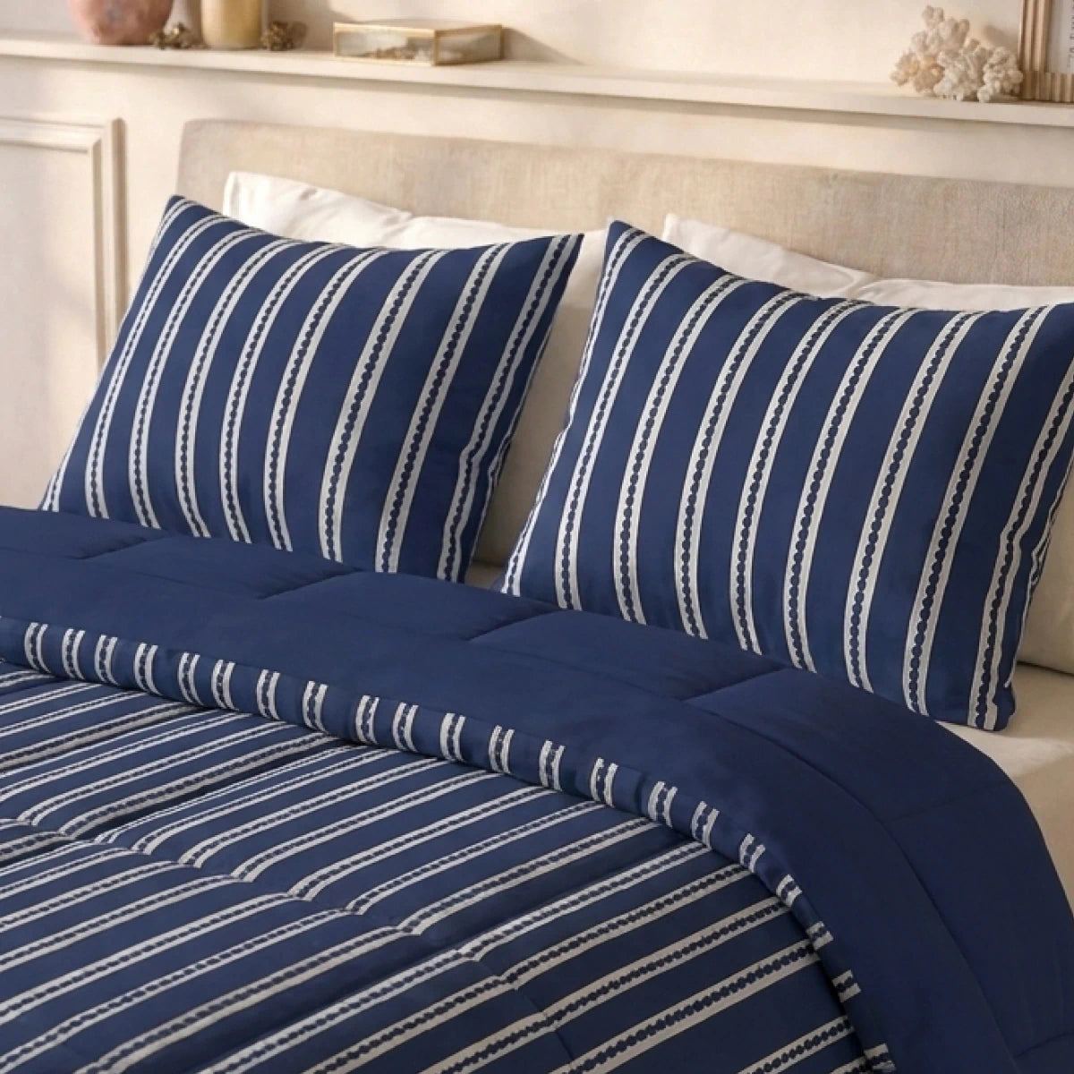 Zelesta Deluxe Design Satin Cotton - Blue Stripes
