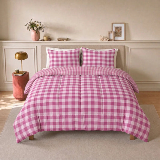 Zelesta Deluxe Design Satin Cotton - Pink Check