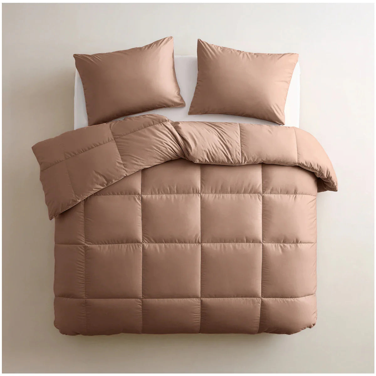 Couette d'été Zelesta Deluxe Uni en coton satin - Rouge Terre